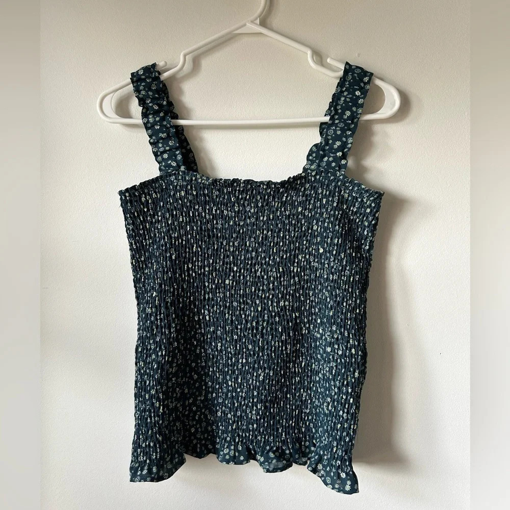 Far West Green Ribbed  Tank‎ Top